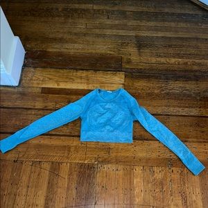 Gymshark Long-sleeve Blue Crop Top